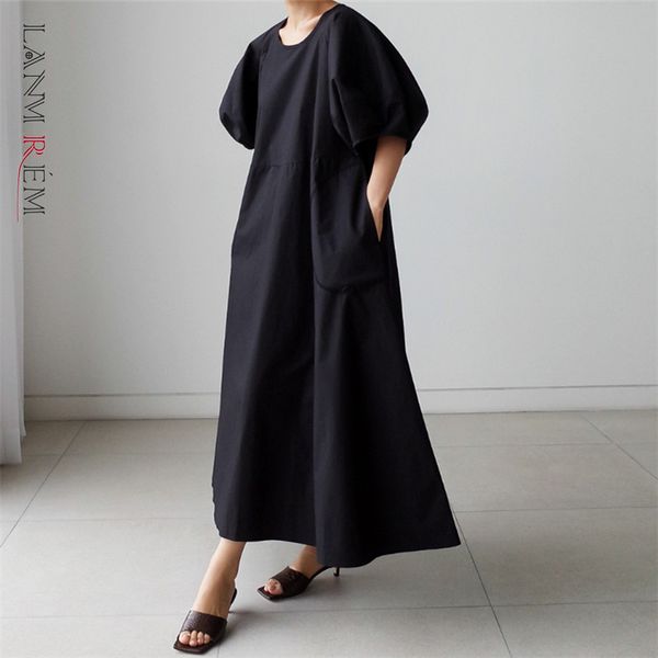 long dress women's korean loose big size lantern sleeve round neck summer dresses for female 2d1710 210507, Black;gray
long dress women's korean loose big size lantern sleeve round neck summer dresses for female 2d1710 210507, Black;gray