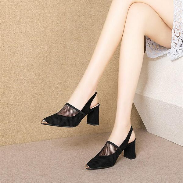 sandals thick heel woman's sandals,summer heels pointed toe,2021 hollow out mesh shoes,breathable,black
sandals thick heel woman's sandals,summer heels pointed toe,2021 hollow out mesh shoes,breathable,black