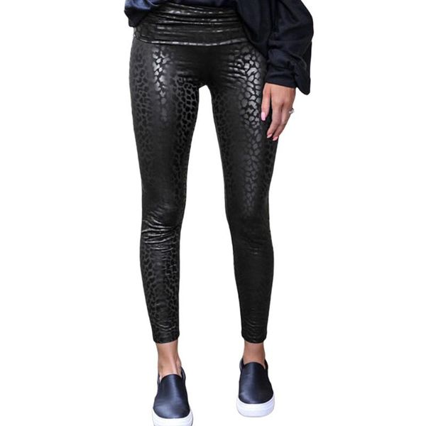 women's leggings women high waist black leopard textured stretchy faux leather pants female skinny autumn s
women's leggings women high waist black leopard textured stretchy faux leather pants female skinny autumn s
