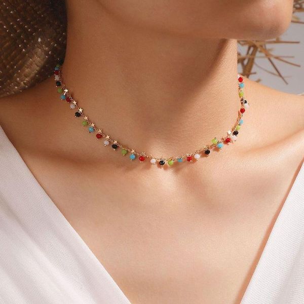 chokers bohemia elegant choker tassel necklace for women colorful drop bead short chain pearl pendant necklaces jewelry, Golden;silver
chokers bohemia elegant choker tassel necklace for women colorful drop bead short chain pearl pendant necklaces jewelry, Golden;silver