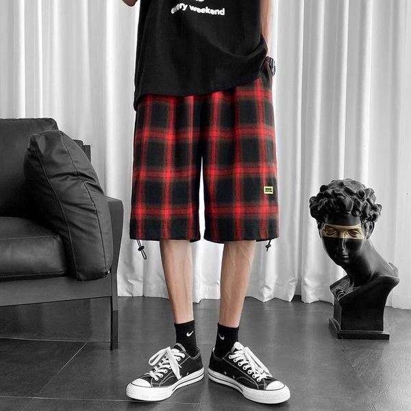 men's shorts hybskr 2021 summer men plaid casual loose male short pants hip hop harajuku baggy fashion for man couple, White;black
men's shorts hybskr 2021 summer men plaid casual loose male short pants hip hop harajuku baggy fashion for man couple, White;black