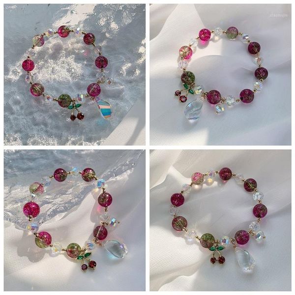charm bracelets amethyst pendant bracelet female mori cherry shiny simple accessories, Golden;silver
charm bracelets amethyst pendant bracelet female mori cherry shiny simple accessories, Golden;silver