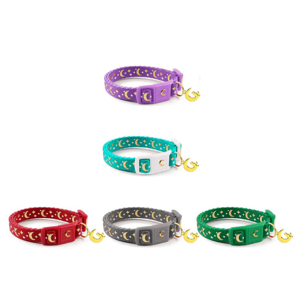 pet collar gold moons and stars cat collar, safety breakaway multiple color options for supplies glow in the dark collars & leads
pet collar gold moons and stars cat collar, safety breakaway multiple color options for supplies glow in the dark collars & leads