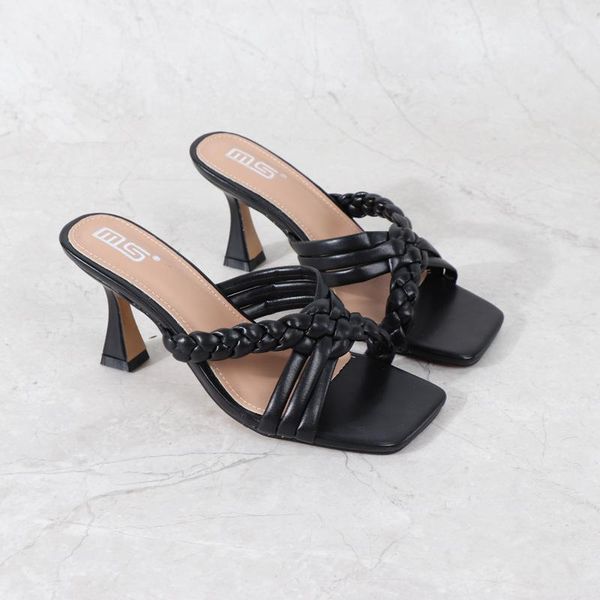 slippers 2021 women's shoes summer european and american high-heeled stiletto comfortable outer wear large size sandals, Black
slippers 2021 women's shoes summer european and american high-heeled stiletto comfortable outer wear large size sandals, Black