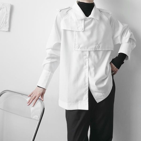 men's casual shirts 2021 autumn korean style personality asymmetry design men loose black white -xxl, White;black
men's casual shirts 2021 autumn korean style personality asymmetry design men loose black white -xxl, White;black