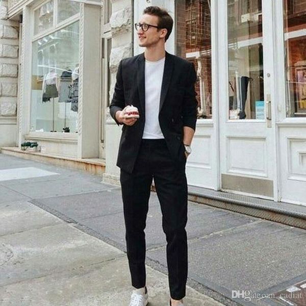 men's suits & blazers black men business wedding man outfit causal groom tuxedo attire costume homme prom party 2 pieces slim fit, White;black
men's suits & blazers black men business wedding man outfit causal groom tuxedo attire costume homme prom party 2 pieces slim fit, White;black