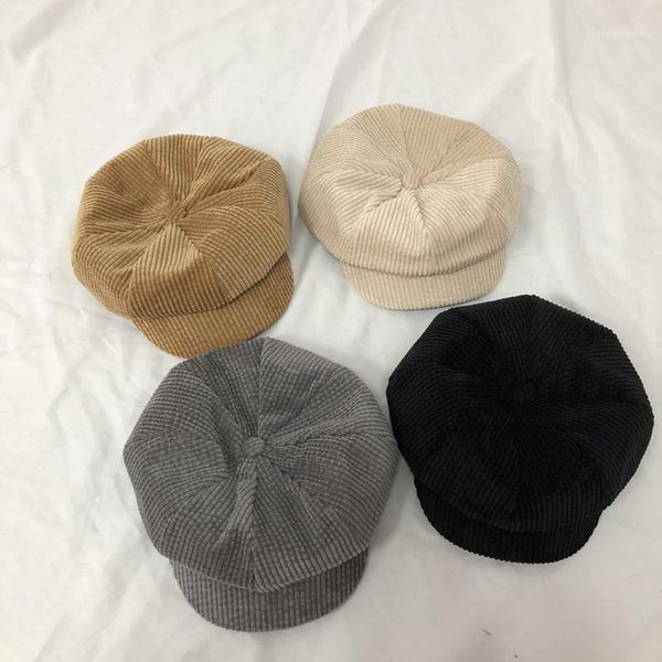 women's autumn and winter korean-style japanese-style versatile black summer thin british-style corduroy bud octagonal berets, Blue;gray 
women's autumn and winter korean-style japanese-style versatile black summer thin british-style corduroy bud octagonal berets, Blue;gray