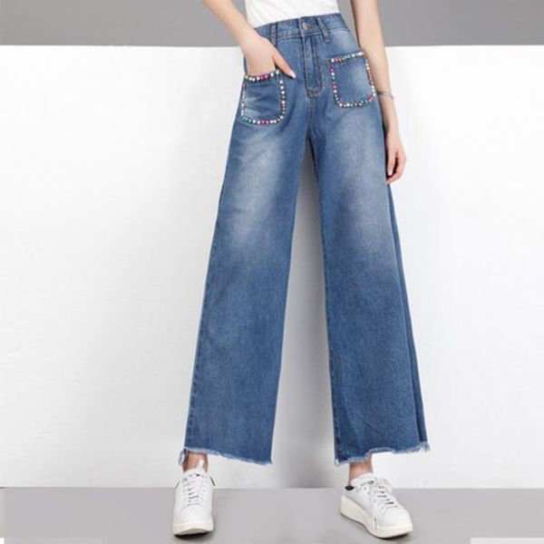 women's jeans women denim wide leg pants high waist trousers womens clothing casual bottoms summer pantalon palazzo l, Blue
women's jeans women denim wide leg pants high waist trousers womens clothing casual bottoms summer pantalon palazzo l, Blue