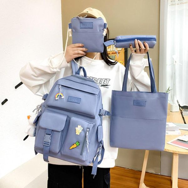 backpack large capacity 4 pcs/set canvas student portable teenage rucksack women's shoulder bag coin purse children pencil case
backpack large capacity 4 pcs/set canvas student portable teenage rucksack women's shoulder bag coin purse children pencil case