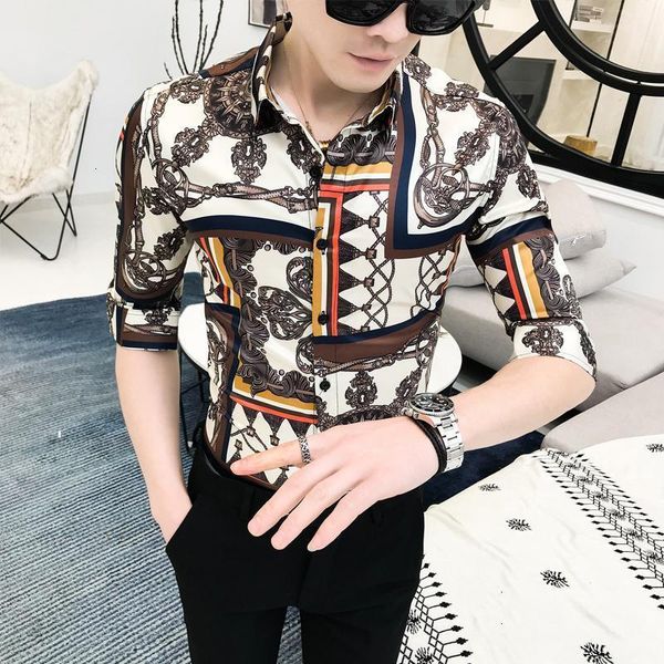 mens slim fit shirts spring autumn fashion printed half sleeve shirts casual contrast color blouse male new _yw_rw, White;black
mens slim fit shirts spring autumn fashion printed half sleeve shirts casual contrast color blouse male new _yw_rw, White;black