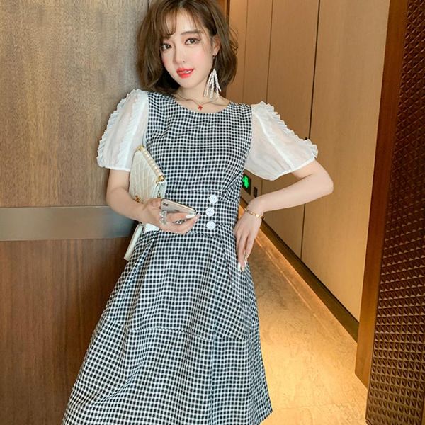 casual dresses awarose plaid dress for women mesh short sleeves patchwork high waist a-line elegant ladies party female clothes, Black;gray
casual dresses awarose plaid dress for women mesh short sleeves patchwork high waist a-line elegant ladies party female clothes, Black;gray