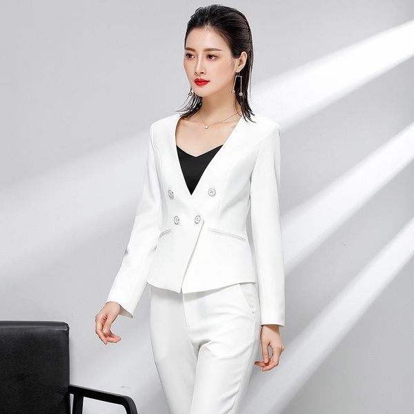 women's suits & blazers small professional el front desk work clothes,ol office workers temperament clothe self-cultivation, White;black
women's suits & blazers small professional el front desk work clothes,ol office workers temperament clothe self-cultivation, White;black