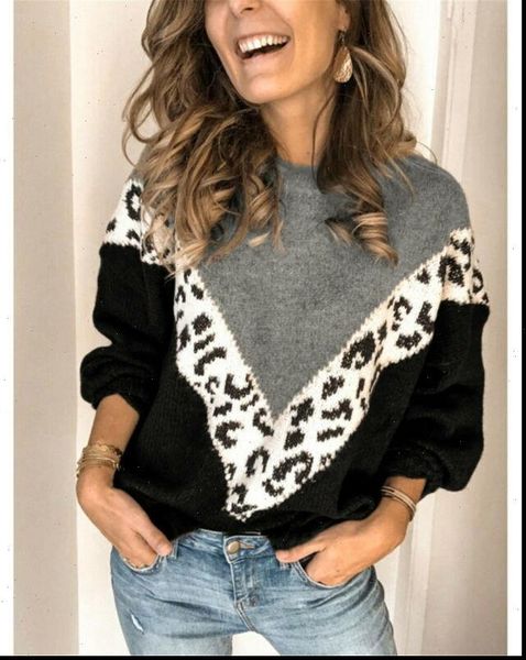 uk long sleeve winter women sweaters warm crew neck loose leopard patchwork ladies casual knitted pullover jumper, White;black
uk long sleeve winter women sweaters warm crew neck loose leopard patchwork ladies casual knitted pullover jumper, White;black