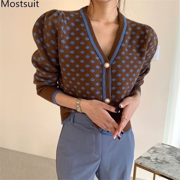 dot knitted women cardigan sweater full sleeve v-neck single-breasted korean vintage ladies color-blocked jumpers 210514, White
dot knitted women cardigan sweater full sleeve v-neck single-breasted korean vintage ladies color-blocked jumpers 210514, White