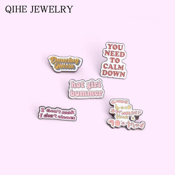 pins, brooches novel funny quote enamel pins badge letters dialog cartoon backpacks lapel pin jewelry gift for friends wholesale, Gray
pins, brooches novel funny quote enamel pins badge letters dialog cartoon backpacks lapel pin jewelry gift for friends wholesale, Gray