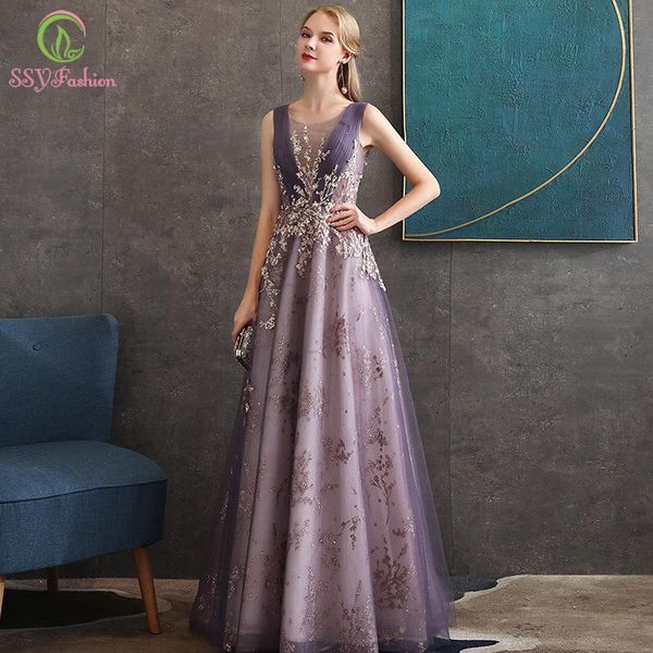 party dresses ssyfashion purple evening banquet elegant floor-length sequins appliques long prom formal gown vestidos de noche, White;black
party dresses ssyfashion purple evening banquet elegant floor-length sequins appliques long prom formal gown vestidos de noche, White;black
