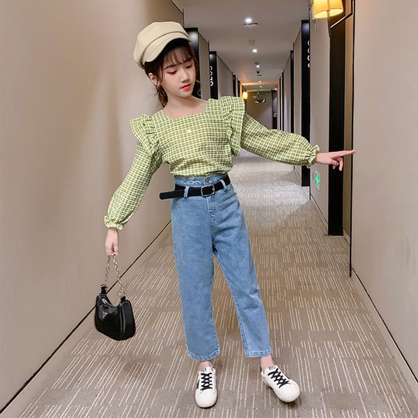 girls cltohes set plaid blouse + jeans clothes for girls casual kids girls clothes 2021 autumn childrens clothing 6 8 10 12 14, White
girls cltohes set plaid blouse + jeans clothes for girls casual kids girls clothes 2021 autumn childrens clothing 6 8 10 12 14, White