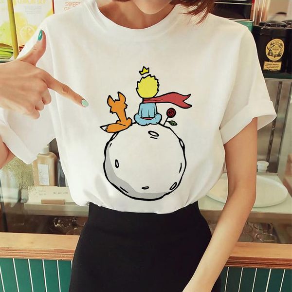 women's t-shirt spring summer little prince graphic tees vouge shirts for women o-neck short sleeve, White
women's t-shirt spring summer little prince graphic tees vouge shirts for women o-neck short sleeve, White