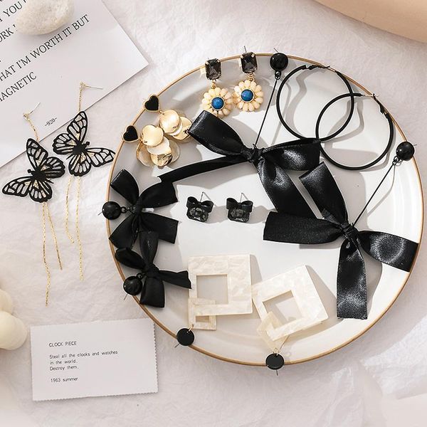 dangle & chandelier unique black earrings women jewelry 2021 statement elegant bow butterfly long drop ears fashion accessories, Silver
dangle & chandelier unique black earrings women jewelry 2021 statement elegant bow butterfly long drop ears fashion accessories, Silver
