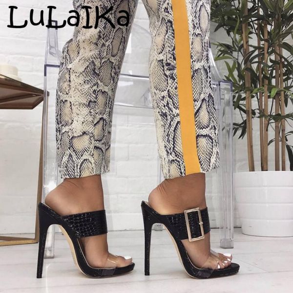 slippers lulaika 2021 summer ladies fashion outer wear round head comfortable open toe shallow casual wild high-heeled slippers9-12cm, Black 
slippers lulaika 2021 summer ladies fashion outer wear round head comfortable open toe shallow casual wild high-heeled slippers9-12cm, Black