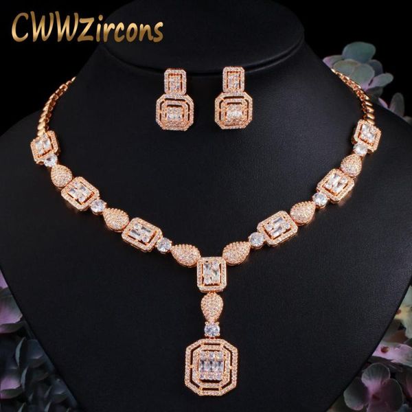earrings & necklace cwwzircons shiny african nigerian cubic zirconia square party dubai gold color bridal wedding jewelry set t482, Silver
earrings & necklace cwwzircons shiny african nigerian cubic zirconia square party dubai gold color bridal wedding jewelry set t482, Silver