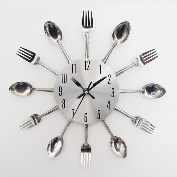 wall clocks creative living room stainless steel spoons forks shaped hanging clock kitchen mute household decoration
wall clocks creative living room stainless steel spoons forks shaped hanging clock kitchen mute household decoration