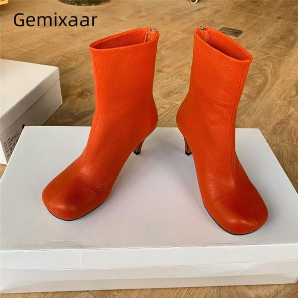 boots candy color genuine leather ankle women round toe kitten heel back zip autumn winter runway botas mujer, Black
boots candy color genuine leather ankle women round toe kitten heel back zip autumn winter runway botas mujer, Black