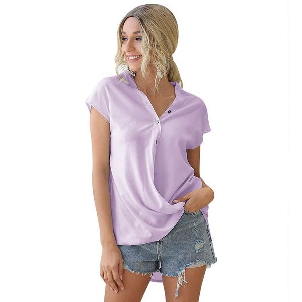 women's blouses & shirts womens and 2021 summer v-neck short sleeve office chiffon blouse plus size for women casual ladies, White
women's blouses & shirts womens and 2021 summer v-neck short sleeve office chiffon blouse plus size for women casual ladies, White