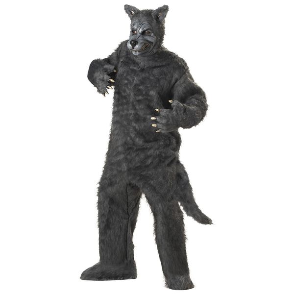 mascot costumesgray long plush wolf mascot costume furry gray jumpsuit with an attached tail plus big bad wolf costume, Red;yellow
mascot costumesgray long plush wolf mascot costume furry gray jumpsuit with an attached tail plus big bad wolf costume, Red;yellow