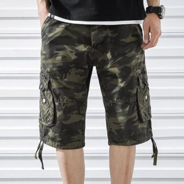 men's shorts casual men summer straight wide leg camouflage print knee length multi pockets high waist cargo streetwear, White;black
men's shorts casual men summer straight wide leg camouflage print knee length multi pockets high waist cargo streetwear, White;black