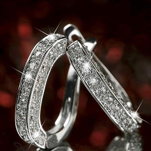 hoop & huggie luxury 3 colors women's earrings inlaid sparkling rhinestone crystal zircon metal female party jewelry, Golden;silver 
hoop & huggie luxury 3 colors women's earrings inlaid sparkling rhinestone crystal zircon metal female party jewelry, Golden;silver
