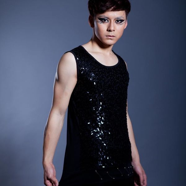 men's vests male costume fashion rivet personalized paillette sleeveless slim s-shirt costumes stage show singer dancer perforamnce we, Black;white
men's vests male costume fashion rivet personalized paillette sleeveless slim s-shirt costumes stage show singer dancer perforamnce we, Black;white