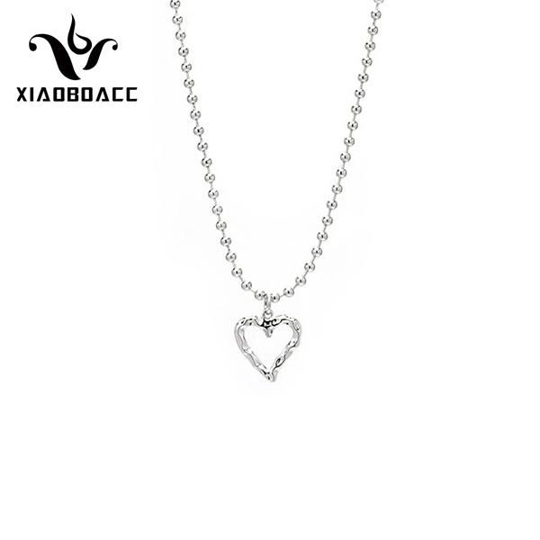 pendant necklaces xiaoboacc love necklace korean fashion trend punk titanium steel women's neck chain jewelry 2021 wholesales, Silver
pendant necklaces xiaoboacc love necklace korean fashion trend punk titanium steel women's neck chain jewelry 2021 wholesales, Silver