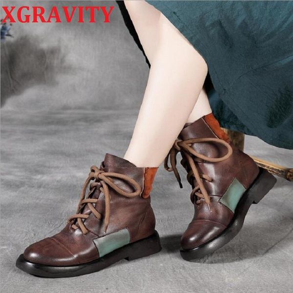 boots xgravity s039 autumn winter flat mix color ladies fashion lace up riding female genuine leather girl, Black
boots xgravity s039 autumn winter flat mix color ladies fashion lace up riding female genuine leather girl, Black