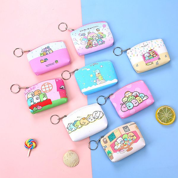 cartoon cute creative pu coin purse fashion key change bag mini children's small wallet, Red;black
cartoon cute creative pu coin purse fashion key change bag mini children's small wallet, Red;black