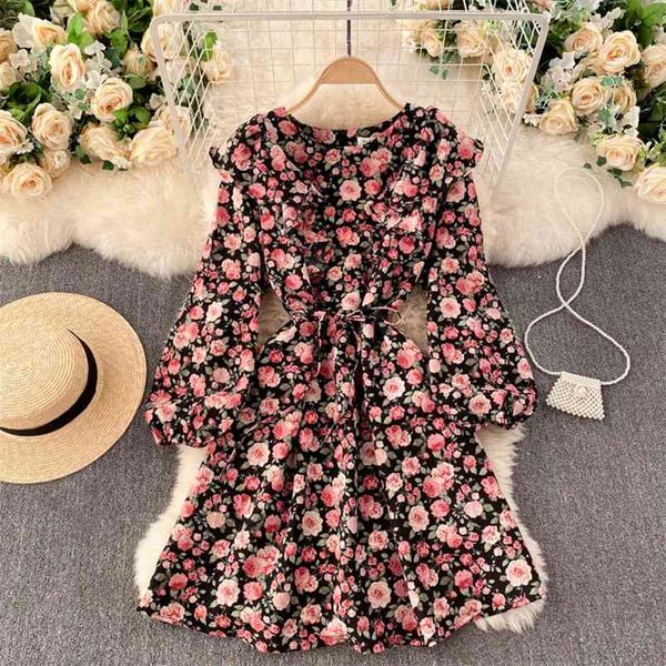 spring temperament fashion floral vestidos female round neck puff sleeve lace-up waist lotus leaf trim a-line mini dress c532 210507, Black;gray
spring temperament fashion floral vestidos female round neck puff sleeve lace-up waist lotus leaf trim a-line mini dress c532 210507, Black;gray