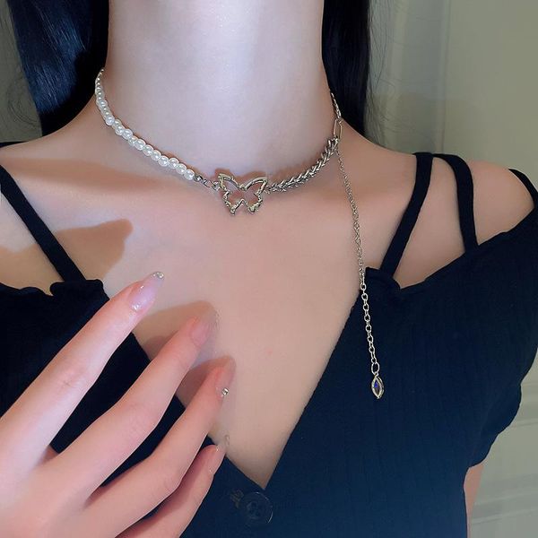chokers korean cute butterfly choker necklace for women beaded chain 2021 statement fashion female collar pearl jewelry wholesale, Golden;silver
chokers korean cute butterfly choker necklace for women beaded chain 2021 statement fashion female collar pearl jewelry wholesale, Golden;silver