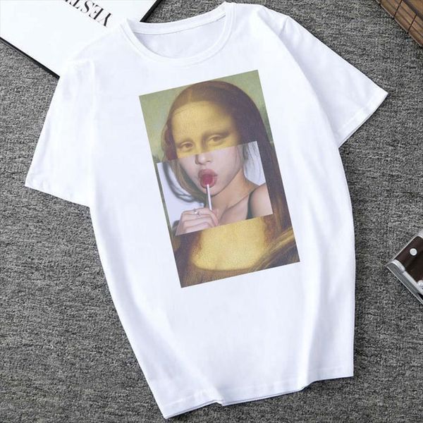 summer and women vogue mens cartoon funny mona lisa fashion girls printed female harajuku casual aesthetic, White;black
summer and women vogue mens cartoon funny mona lisa fashion girls printed female harajuku casual aesthetic, White;black