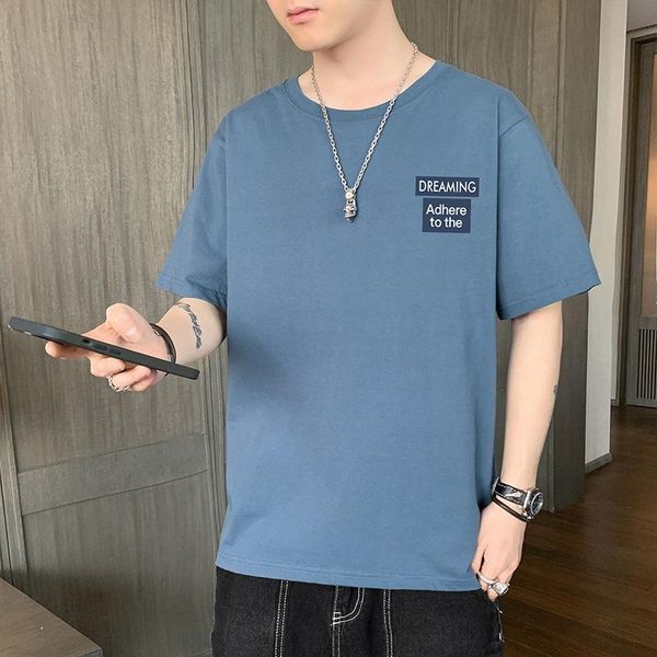 men's t-shirts short sleeve 2021 t-shirt round neck youth summer personality loose handsome simple printing leisure, White;black
men's t-shirts short sleeve 2021 t-shirt round neck youth summer personality loose handsome simple printing leisure, White;black
