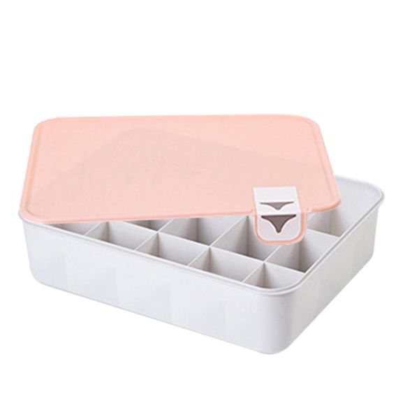 storage drawers 15 grids box compartment underwear bra socks finishing desksundry case with logo - pink lid
storage drawers 15 grids box compartment underwear bra socks finishing desksundry case with logo - pink lid