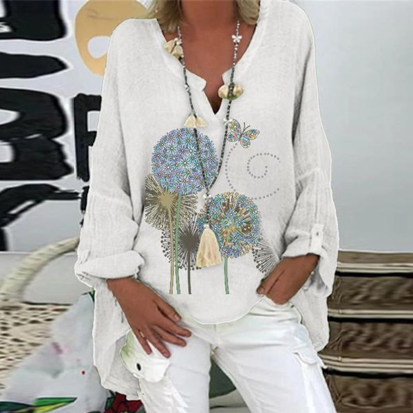 women's blouses & shirts floral print blouse women casual long sleeve loose v-neck shirt camisa femenina plus size and bloues, White
women's blouses & shirts floral print blouse women casual long sleeve loose v-neck shirt camisa femenina plus size and bloues, White