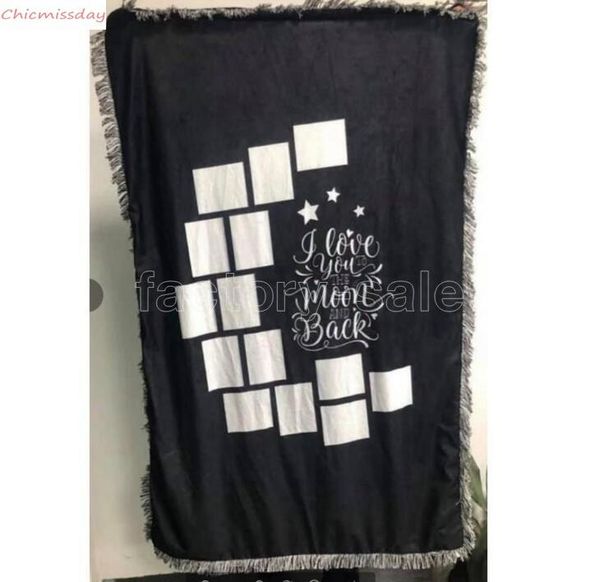 9 penels blankets Sublimation blanks Throw for Heat Press with tassels heart moon shapes Baby Printed 125*150CM Blanket 2021
9 penels blankets Sublimation blanks Throw for Heat Press with tassels heart moon shapes Baby Printed 125*150CM Blanket 2021