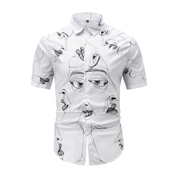 men's casual shirts euro- logo summer 2021 personalized print loose lovers with the same lapel shirt, White;black
men's casual shirts euro- logo summer 2021 personalized print loose lovers with the same lapel shirt, White;black