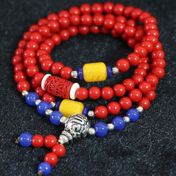 charm bracelets 18 style bracelet taiwan synthetic red cinnabar 6mm round 108 beads multilayer wrap bangle long chain pendant charms jewelry, Golden;silver
charm bracelets 18 style bracelet taiwan synthetic red cinnabar 6mm round 108 beads multilayer wrap bangle long chain pendant charms jewelry, Golden;silver