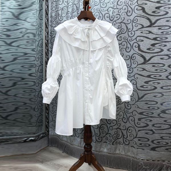 european station womens clothing early autumn new peter pan collar crumpled loose mid-length shirt g, Black;gray
european station womens clothing early autumn new peter pan collar crumpled loose mid-length shirt g, Black;gray