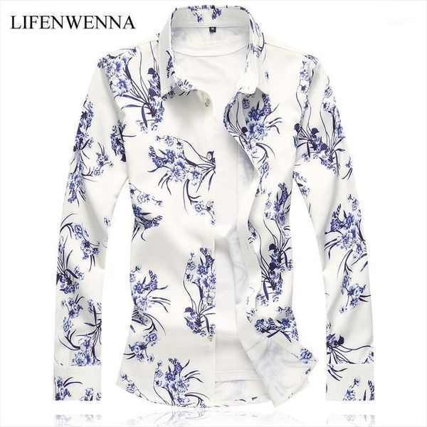 autumn arrival men's shirt 2021 fashion floral print long sleeve shirts mens clothing trend casual flower men 7xl, White;black
autumn arrival men's shirt 2021 fashion floral print long sleeve shirts mens clothing trend casual flower men 7xl, White;black