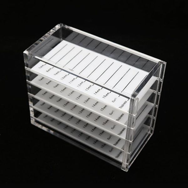 

false eyelashes salon 5 layers storage box makeup individual transparent case acrylic pallet holder display cosmetic stand