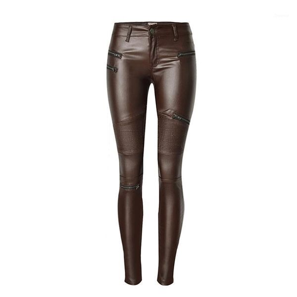women's pants & capris autumn winter fashion brown imitation leather large size denim office lady multi-zipper locomotive k174, Black;white
women's pants & capris autumn winter fashion brown imitation leather large size denim office lady multi-zipper locomotive k174, Black;white