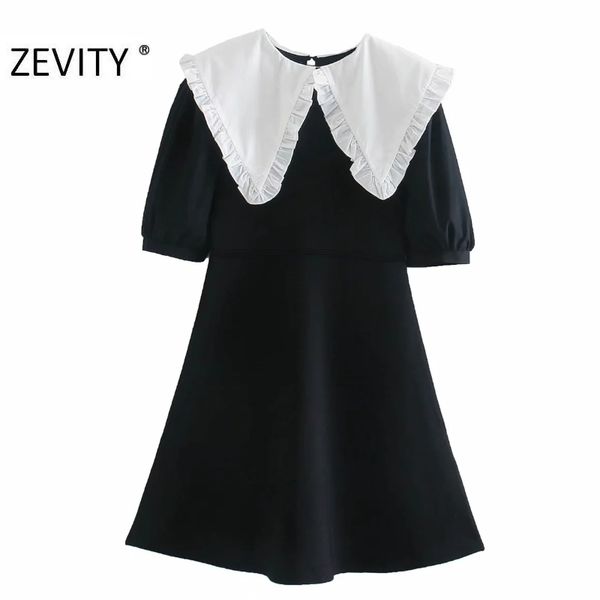 zevity new women sweet agaric lace white peter pan collar patchwork knitting black mini dress female short sleeve vestido ds4586 210325, Black;gray
zevity new women sweet agaric lace white peter pan collar patchwork knitting black mini dress female short sleeve vestido ds4586 210325, Black;gray