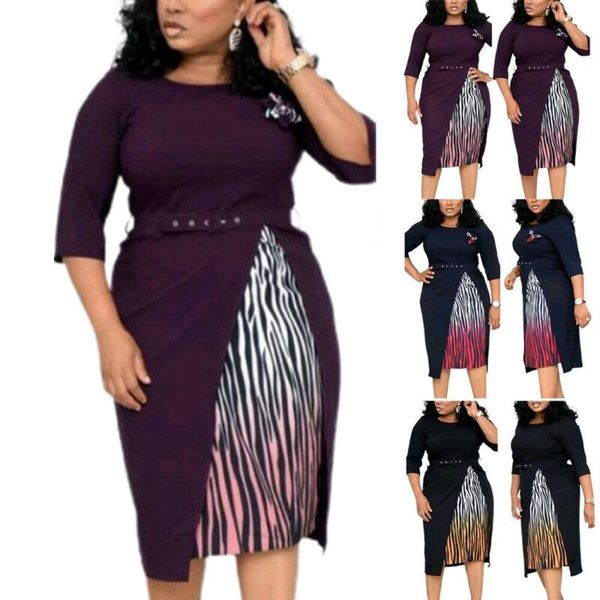 plus size womens dress for party ladies striped 3/4 sleeves belted office ol business woman casual dresses, Black;gray
plus size womens dress for party ladies striped 3/4 sleeves belted office ol business woman casual dresses, Black;gray